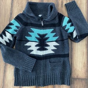 Wool blend zip-up sweater